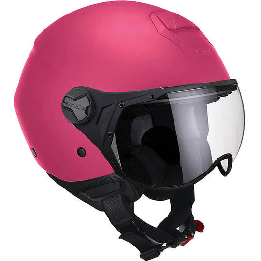 Motorcycle Helmet Jet CGM Model 107a FLORENCE MONO Visor Shaped Pink Opaque