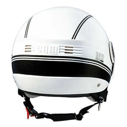 Motorcycle Helmet Jet CGM Model 107L-DSA St.Moritz White Metal
