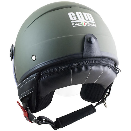 Motorcycle Helmet Jet CGM Model 109a Florida Green Opaque