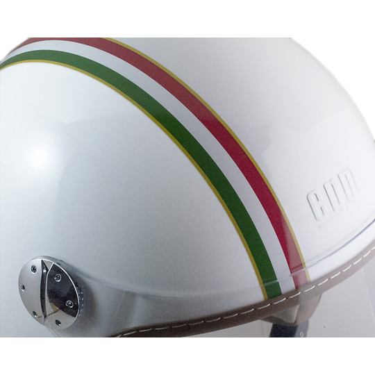 Motorcycle Helmet Jet CGM Model 109i ITALIA Glossy White