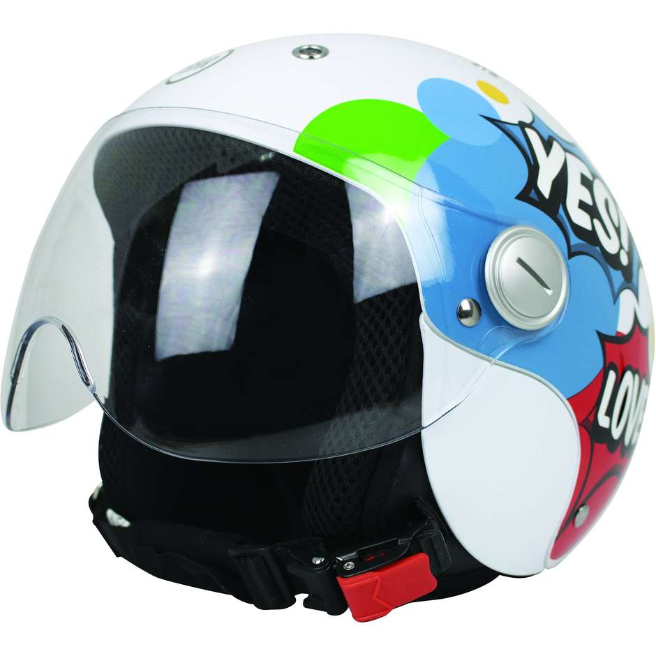 Motorcycle Helmet Jet Child Bhr 816 Baby White Comics