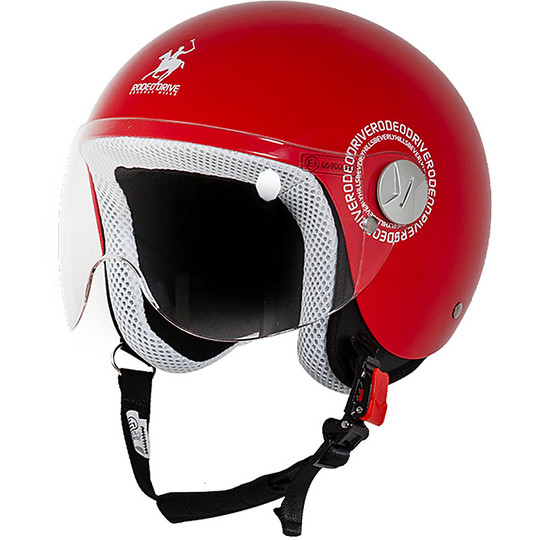 Motorcycle Helmet Jet Child Rodeo Drive RD109 Kids Mono Red