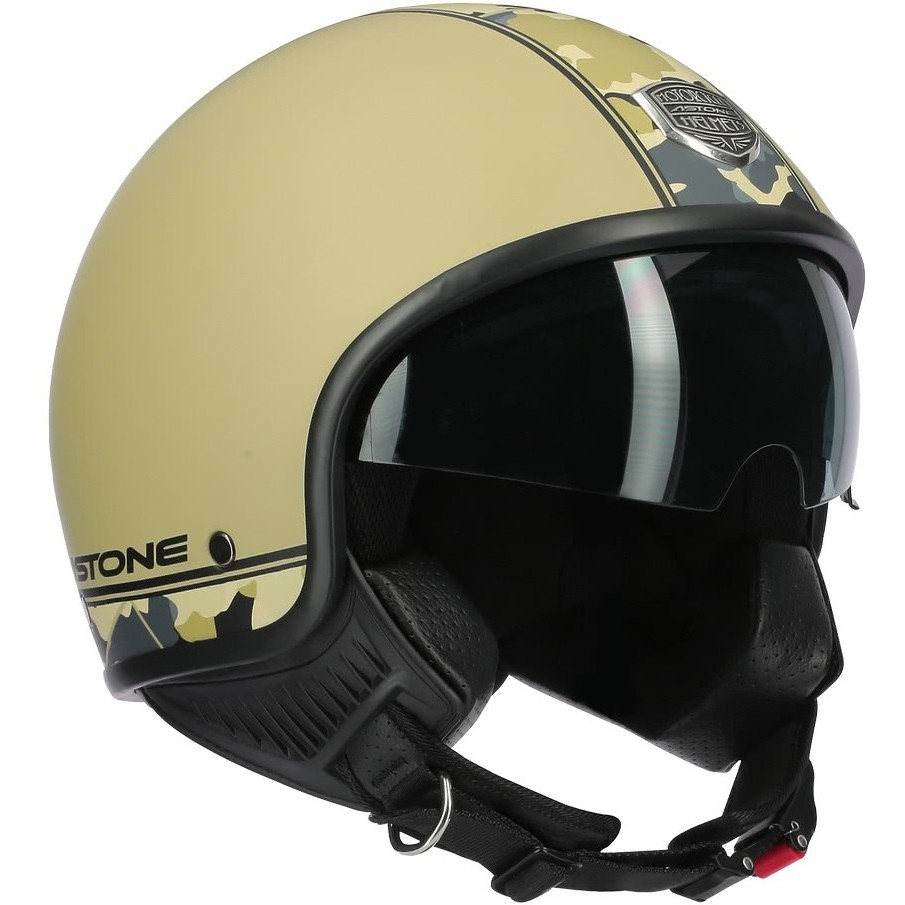 Motorcycle Helmet Jet Custom Astone MINI66 Camo Matt Beige