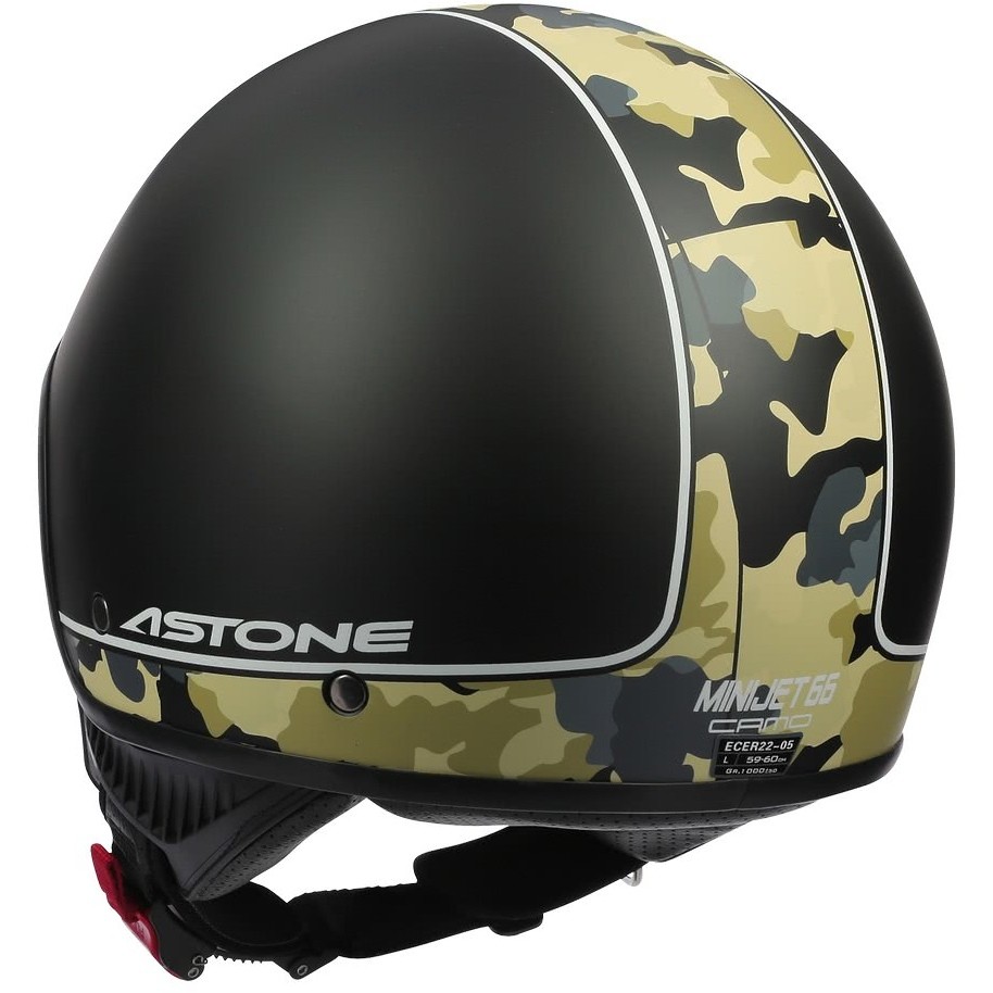 Motorcycle Helmet Jet Custom Astone MINI66 Camo Matt Black