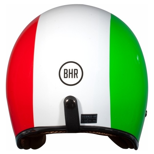Motorcycle Helmet Jet Custom BHR 711 Italian Three Buttons
