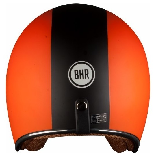 Motorcycle Helmet Jet Custom BHR 711 Retro Matt Orange A For Sale ...