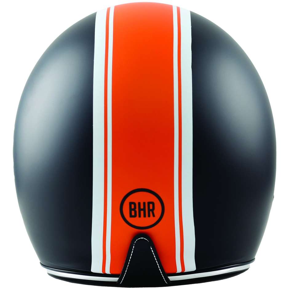 Motorcycle Helmet Jet Custom Bhr 811 Matt Black Orange
