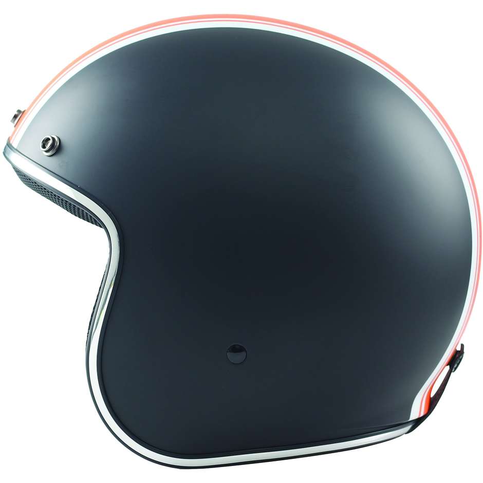Motorcycle Helmet Jet Custom Bhr 811 Matt Black Orange