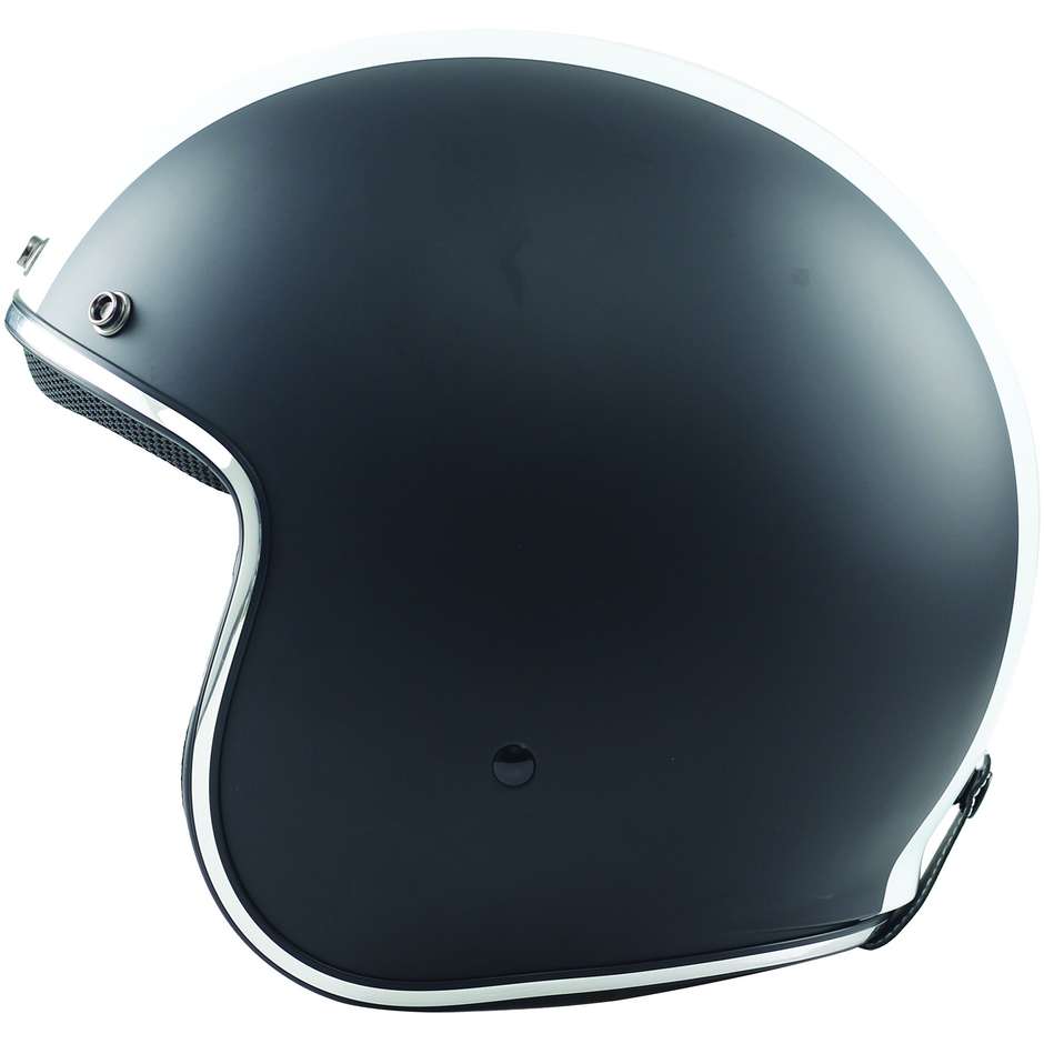 Motorcycle Helmet Jet Custom Bhr 811 Matt Black White
