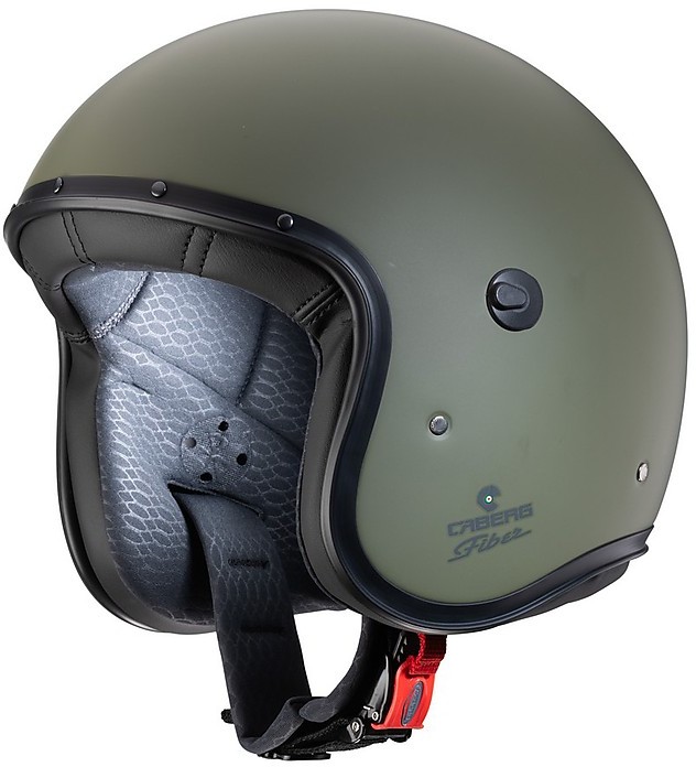Motorcycle Helmet Jet Custom Caberg FREERIDE Matte Green Military For Sale Online - Outletmoto.eu