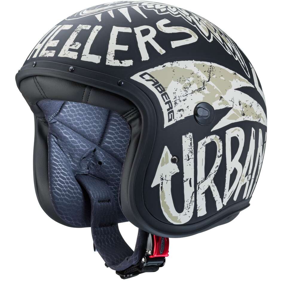 Motorcycle Helmet Jet Custom Caberg FREERIDE NUKE Matt Black Gray