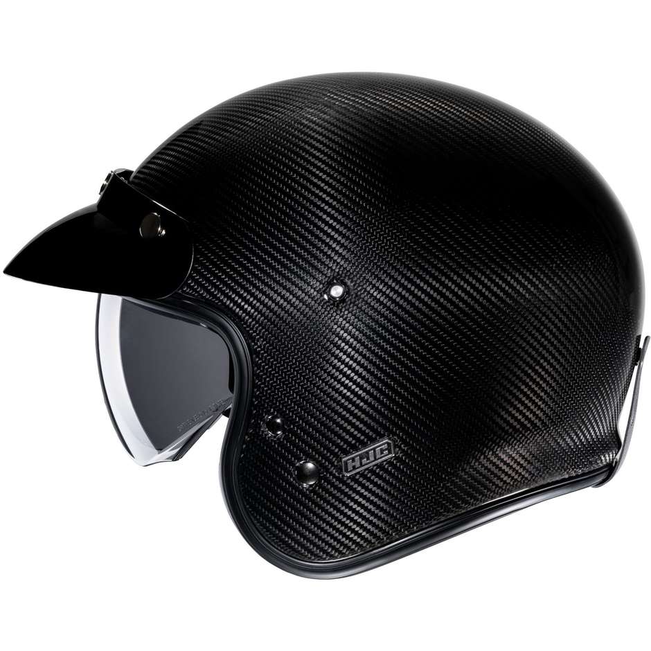 Motorcycle Helmet Jet Custom Hjc V31 CARBON Black