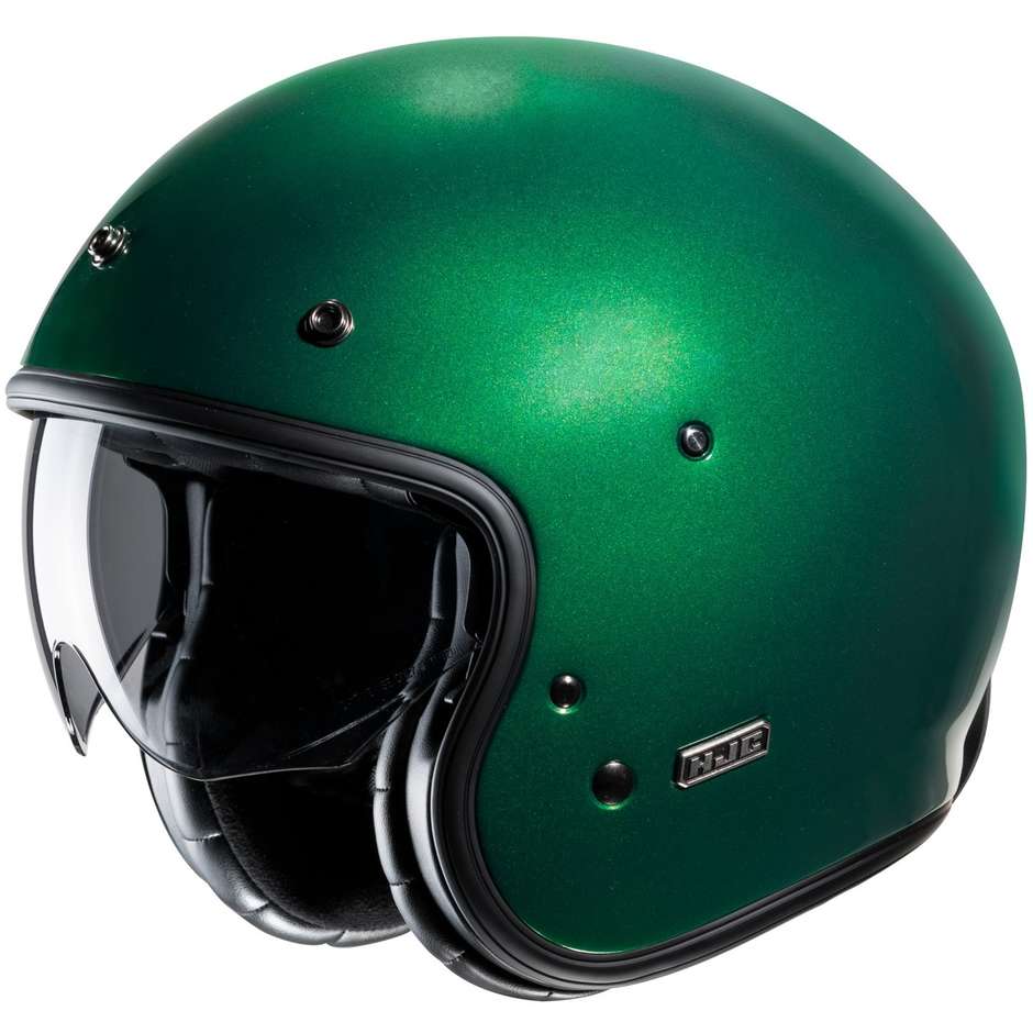 Motorcycle Helmet Jet Custom Hjc V31 Deep Green