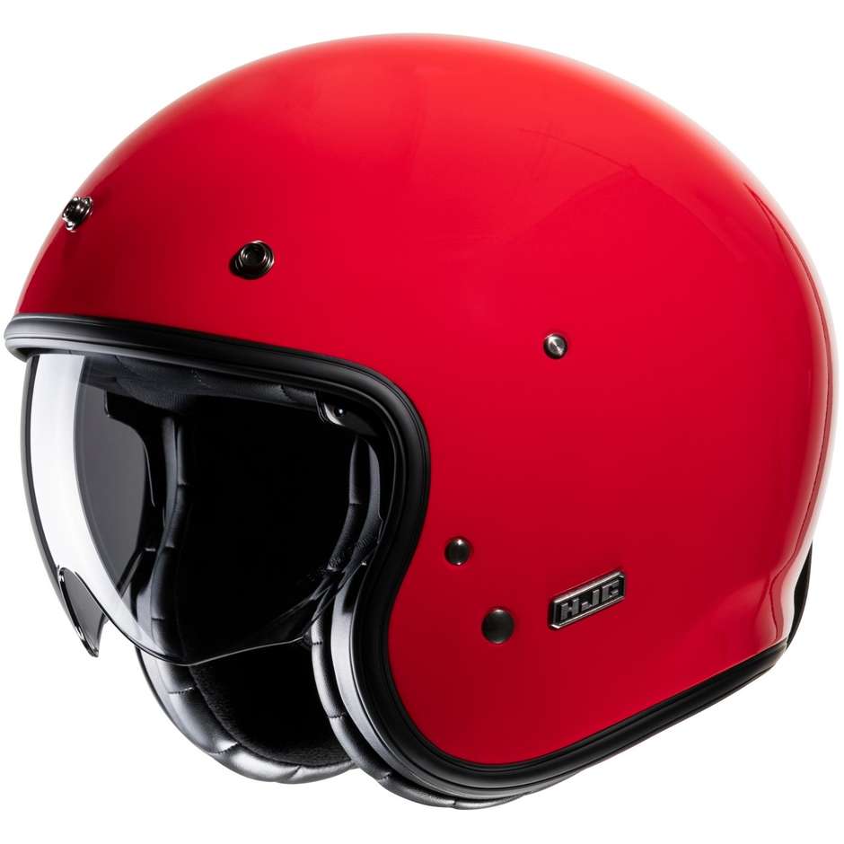 Motorcycle Helmet Jet Custom Hjc V31 Deep Red