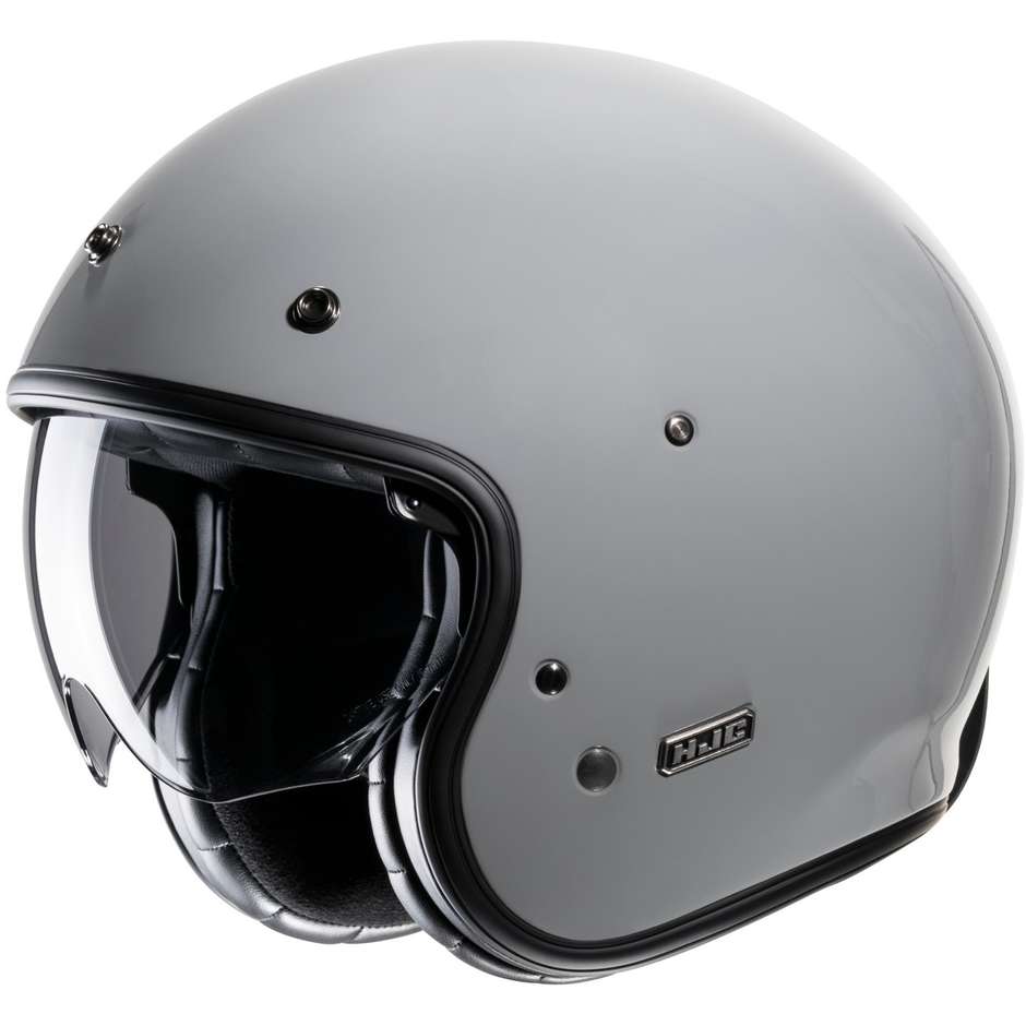 Motorcycle Helmet Jet Custom Hjc V31 Nardo Gray
