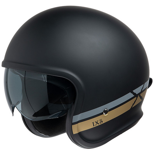 Motorcycle Helmet Jet Custom iXS 880 2.1 Black Matt Gray
