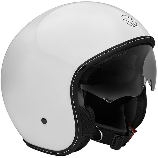 Motorcycle Helmet Jet Custom Momo Design EAGLE PURE Mono Ivory Glossy Black Decal