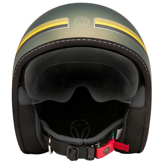 Motorcycle Helmet Jet Custom Momo Design EAGLE VINTAGE Military Green