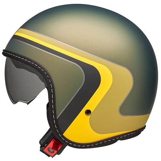 Motorcycle Helmet Jet Custom Momo Design EAGLE VINTAGE Military Green