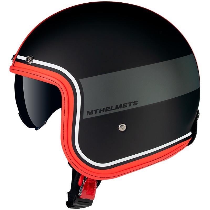 Motorcycle Helmet Jet Custom MT Helmets Le Mans 2 SV TANT A5 Matt Red