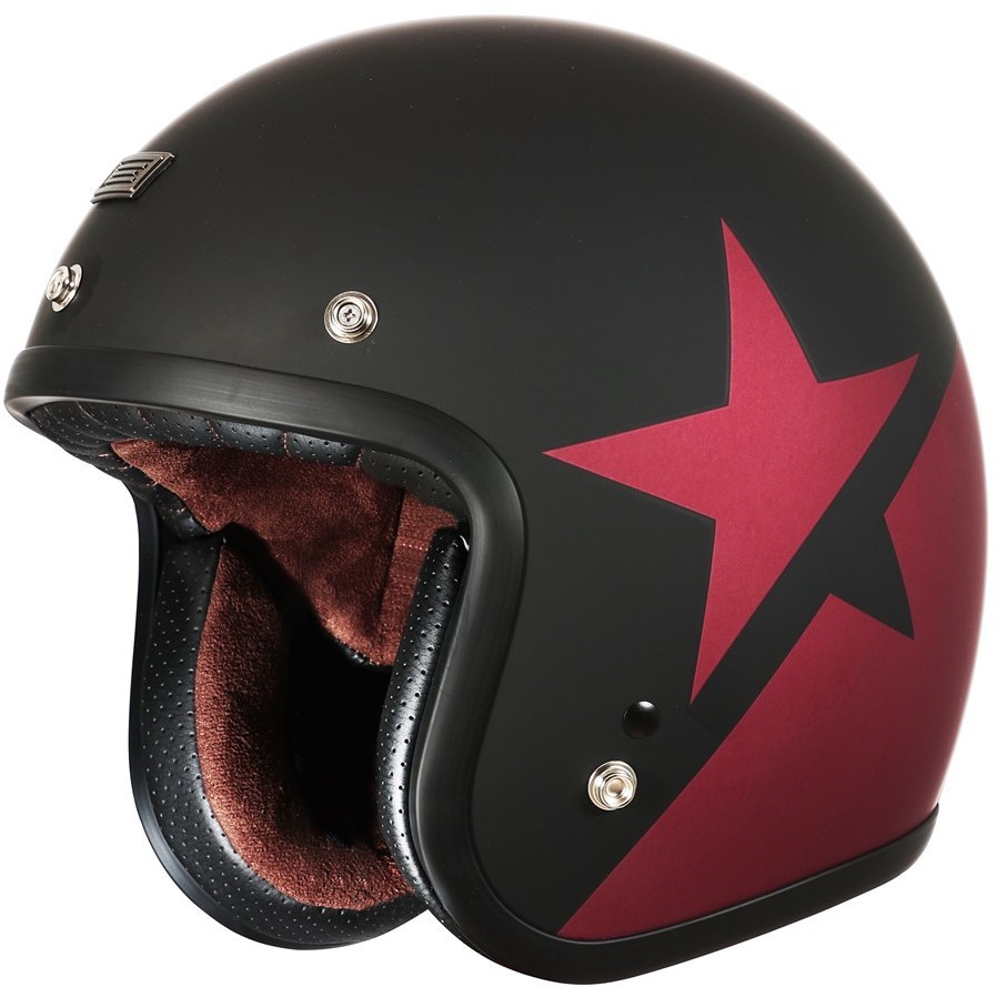 Motorcycle Helmet Jet Custom Origin PRIMO STAR Red Black Opaque