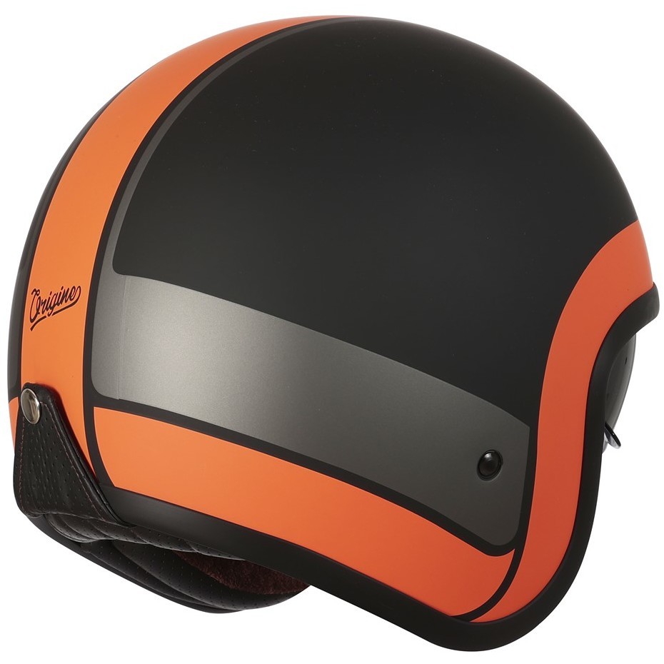 Motorcycle Helmet Jet Custom Origin SPRINT RECORD Matt Orange Black