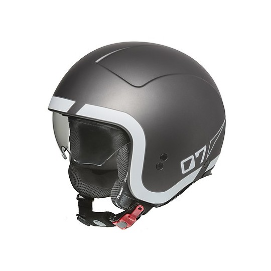 Motorcycle Helmet Jet Custom Premier ROCKER LN 17 BM Matt Gray