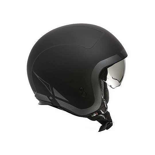 Motorcycle Helmet Jet Custom Premier ROCKER LN 9 BM Matt Black