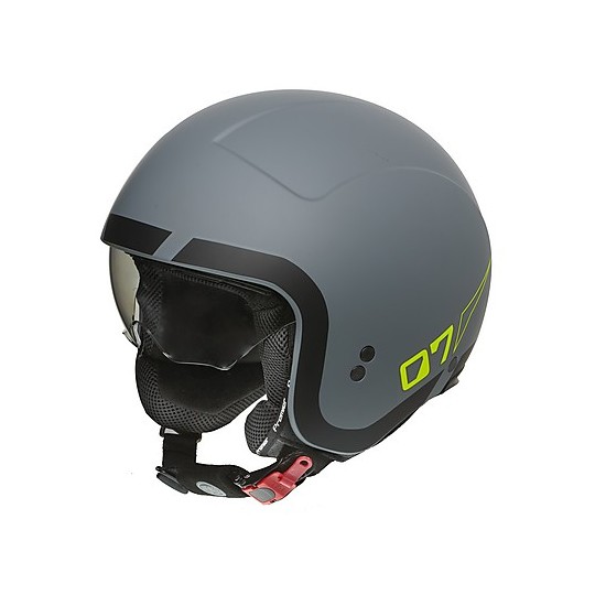 Motorcycle Helmet Jet Custom Premier ROCKER LN Y Gray BM Matt Gray