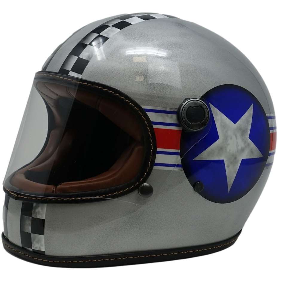 Motorcycle Helmet Jet Custom Premier TROPHY STAR OLD GRAY Limited Edition.
