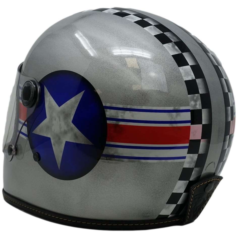 Motorcycle Helmet Jet Custom Premier TROPHY STAR OLD GRAY Limited Edition.