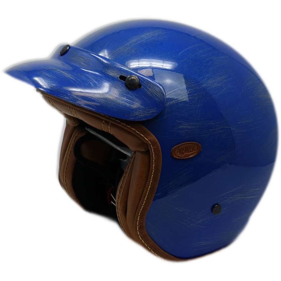 Motorcycle Helmet Jet Custom Premier VINTAGE BABY BLUE OS Limited Edition