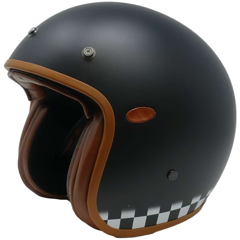 Motorcycle Helmet Jet Custom Premier VINTAGE BLACK CK SPACIAL Limited Edition