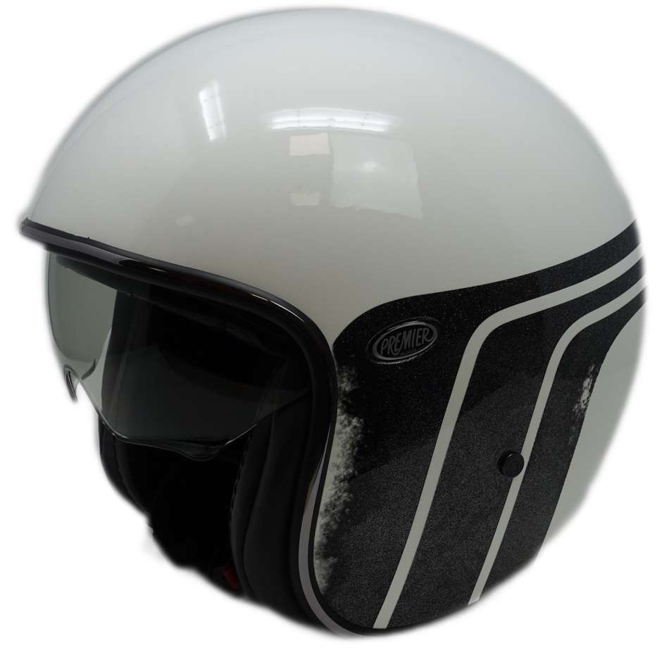 Motorcycle Helmet Jet Custom Premier VINTAGE BTR 8 GLITTER