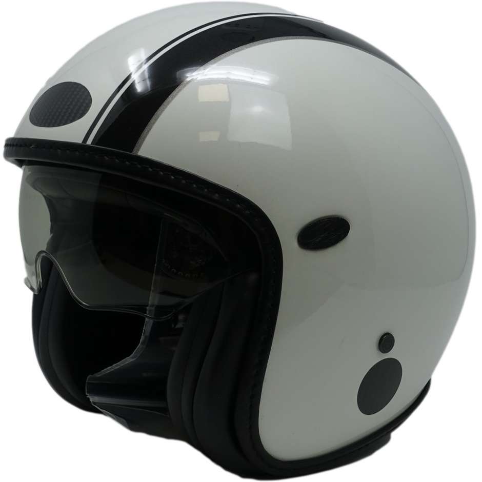 Motorcycle Helmet Jet Custom Premier VINTAGE CK WHITE SPACIAL Limited Edition