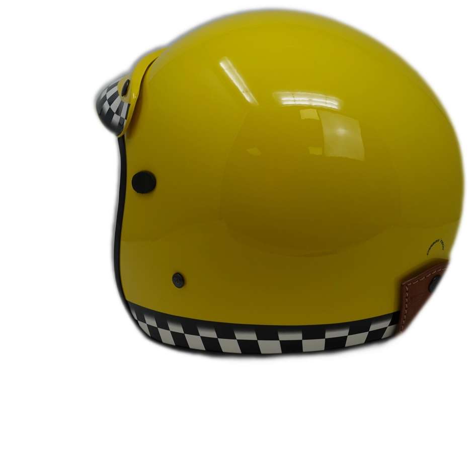 Motorcycle Helmet Jet Custom Premier VINTAGE CK YELLOW Limited Edition