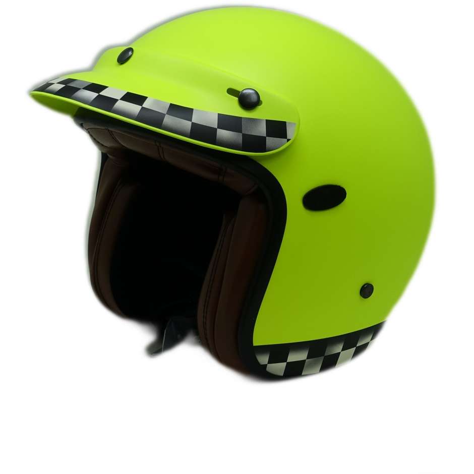 Motorcycle Helmet Jet Custom Premier VINTAGE Classic CK YELLOW BM Limited Edition