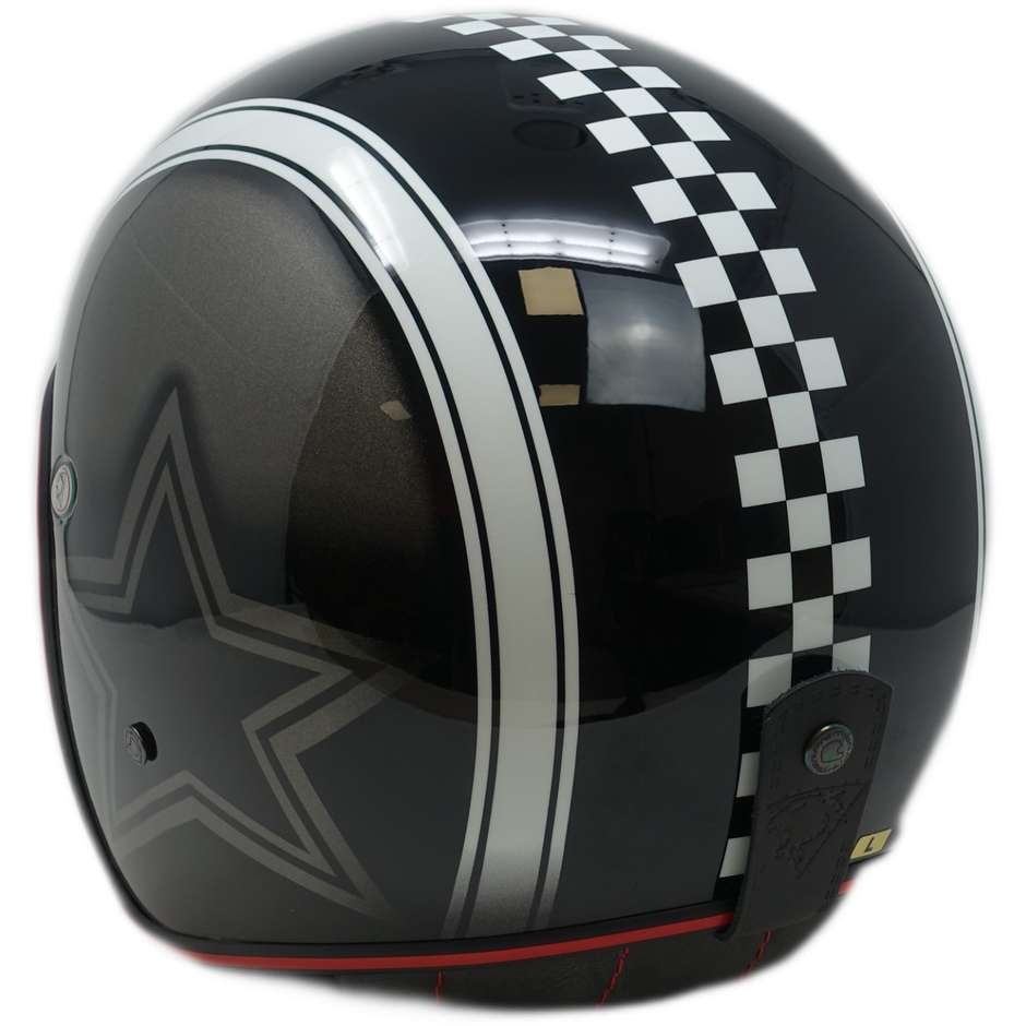 Motorcycle Helmet Jet Custom Premier VINTAGE MR STAR GRAY Limited Edition