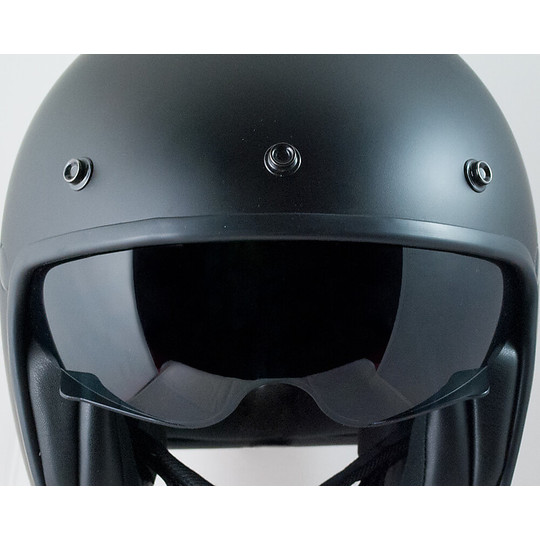 Motorcycle Helmet Jet Custom Retro CGM 177a PORTO MONO Matt Black