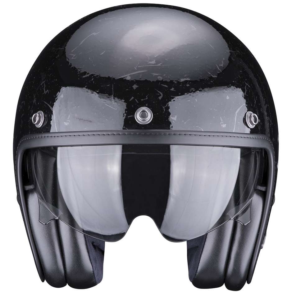 Motorcycle Helmet Jet Custom Scorpion BELFAST SHIFT Black Gold