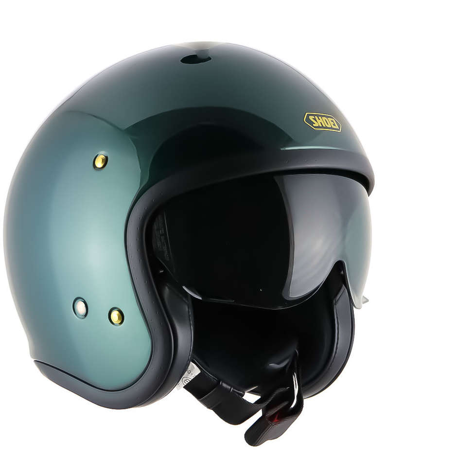 Motorcycle Helmet Jet Custom Shoei JO Green British