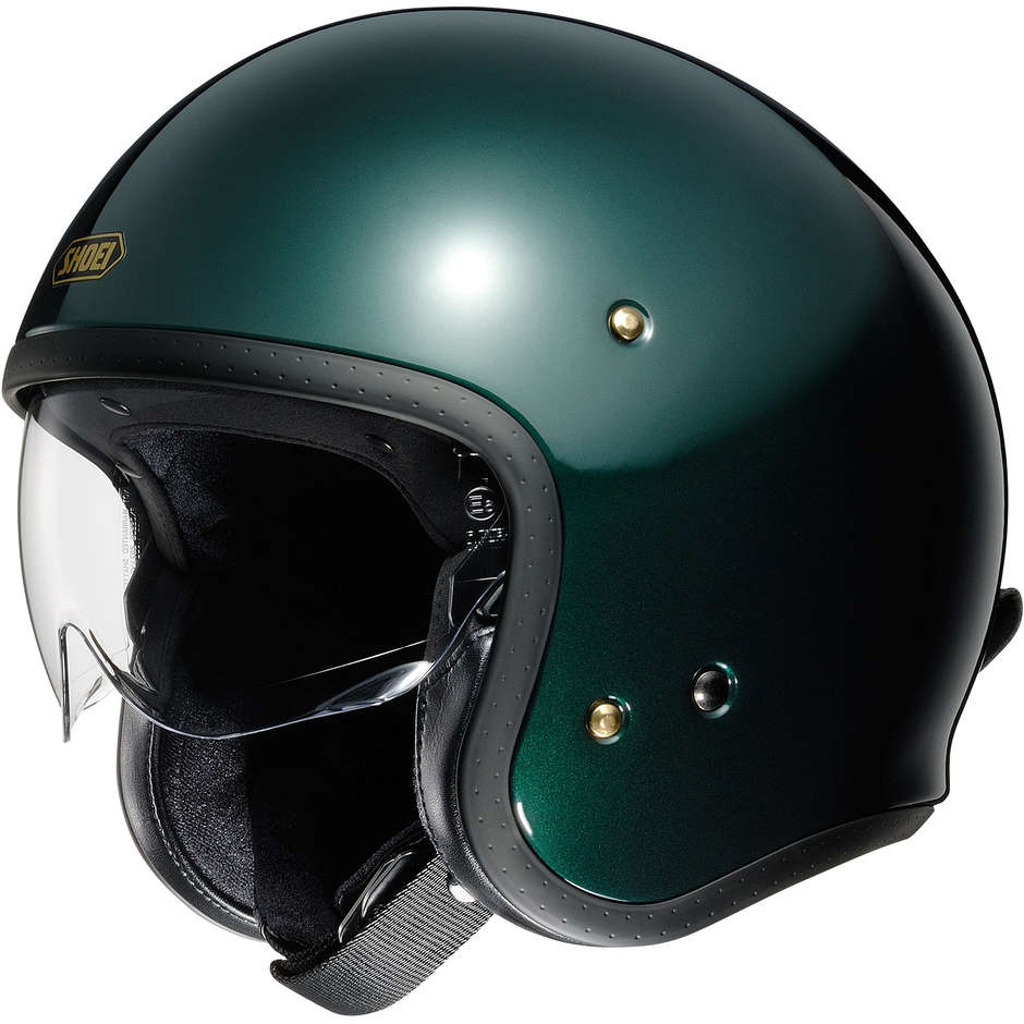 Motorcycle Helmet Jet Custom Shoei JO Green British