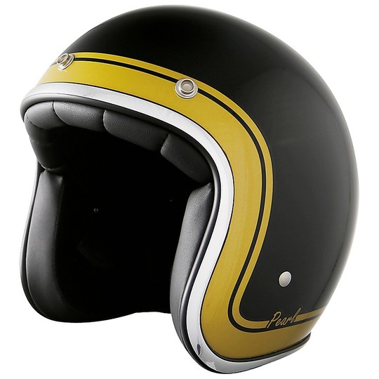 Motorcycle Helmet Jet Custom Stormer PEARL Classic Gold