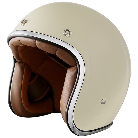 Motorcycle Helmet Jet Custom Stormer PEARL Uni White Speakers