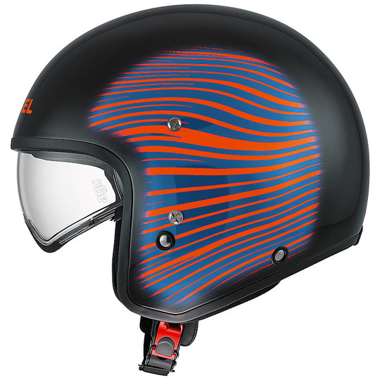 Motorcycle Helmet Jet Diesel Hi-Jack Black Orange Multi HJ1