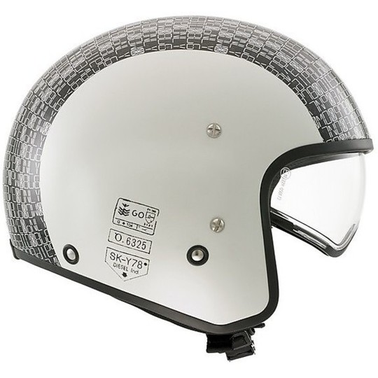 Motorcycle Helmet Jet Diesel Hi-Jack Multi Digit Cool Grey