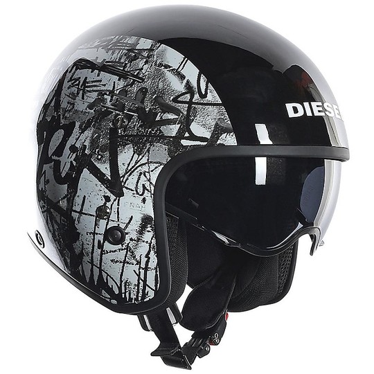 Motorcycle Helmet Jet Diesel Hi-Jack Multi HJ1 Graffiti