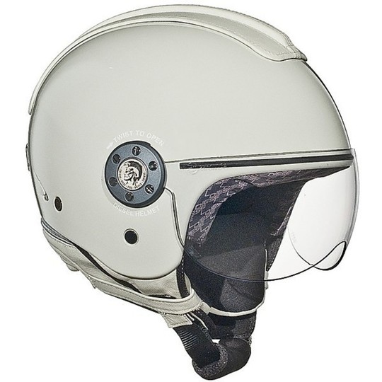 Motorcycle Helmet Jet Diesel Mowie Mono Ligth Grey