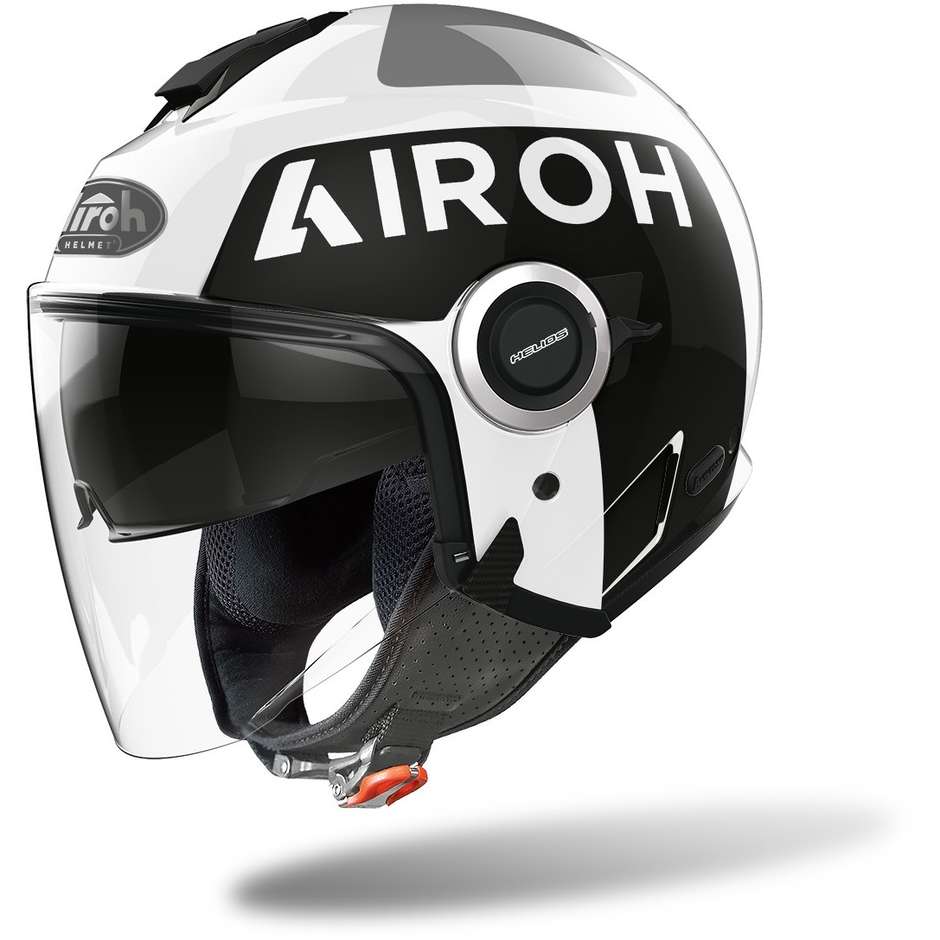 Motorcycle Helmet Jet Double Visor Airoh HELIOS Up Glossy White