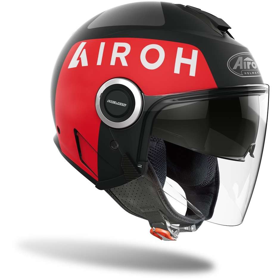 Motorcycle Helmet Jet Double Visor Airoh HELIOS Up Matt Black